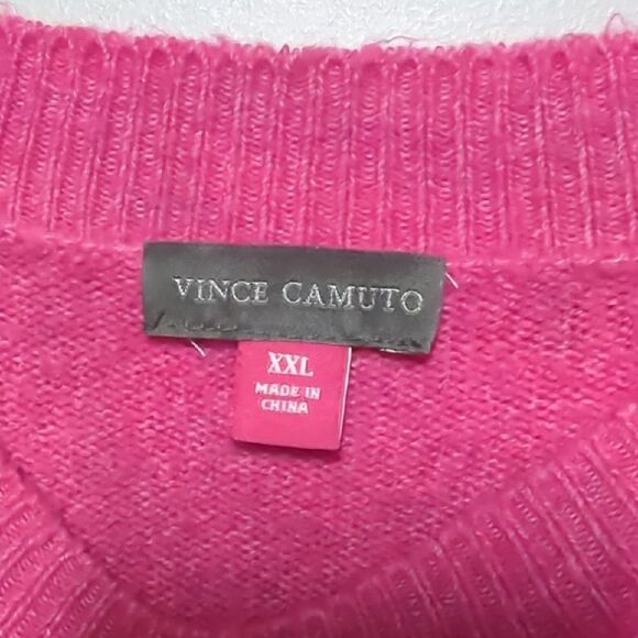 Vince Camuto Vibrant Pink Crew Neck Sweater - Picture 2 of 6